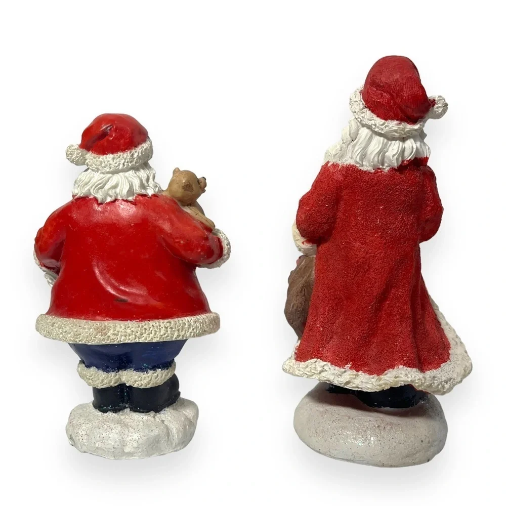 Santa Resin Figurines Lot of 2 Father Christmas Greenbrier‎ International Decor